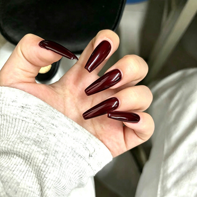 Elegant Glittery Acrylic Nail Extensions Bowlift