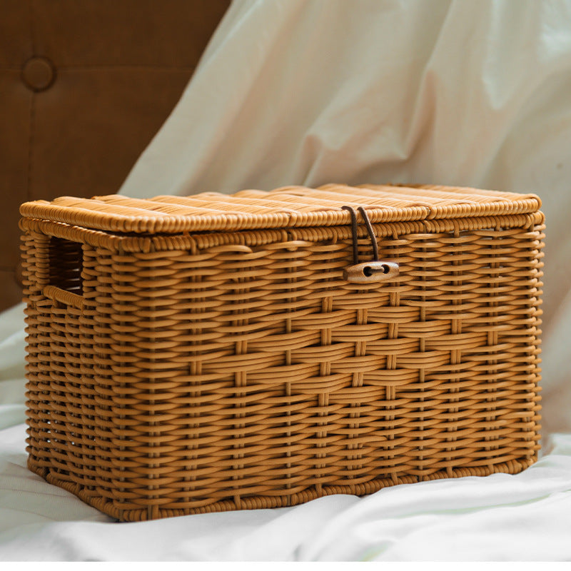Rustic Woven Storage Chest Bowlift