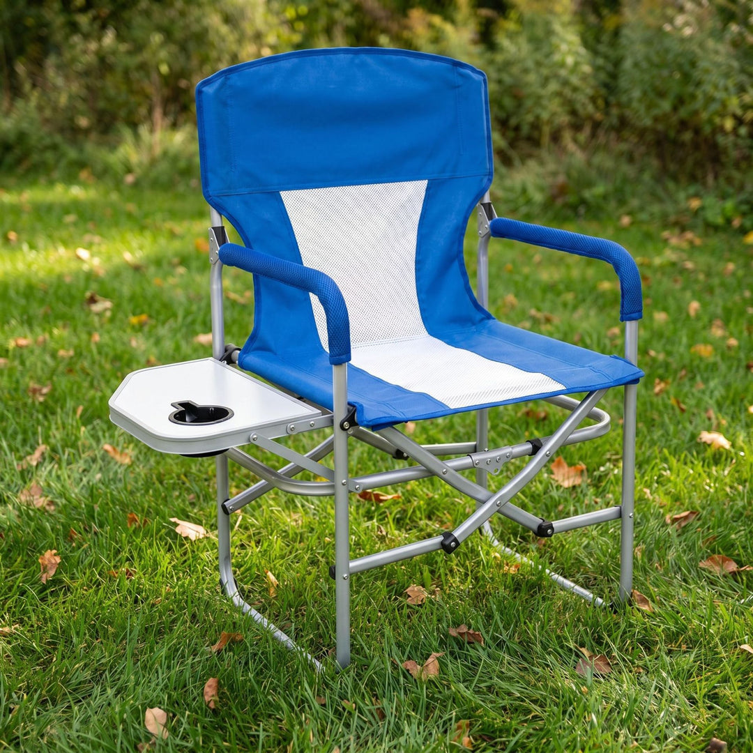 Foldable Camping Chair With Side Table Bowlift