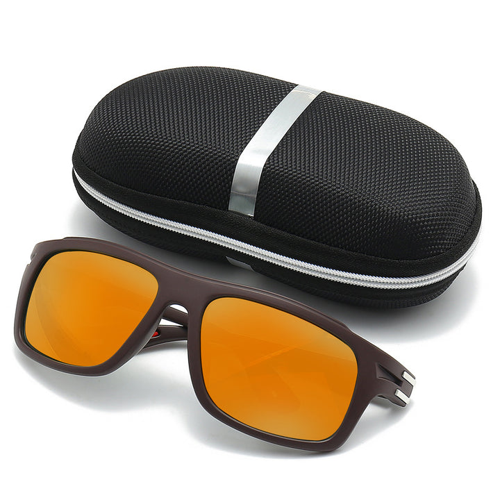 Men's sporty sunglasses with polarized lenses and shock-resistant frame Bowlift