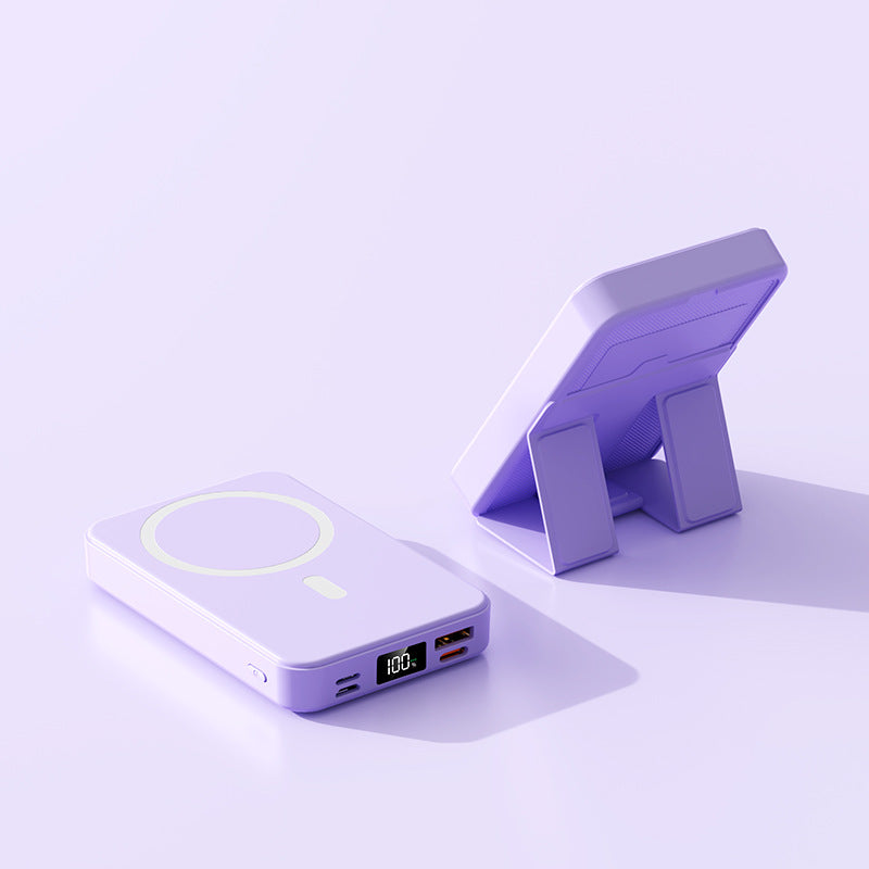 Portable Magsafe Powerbank with Integrated Stand and Digital Display Bowlift