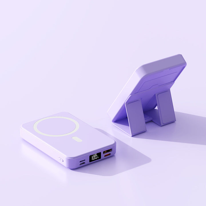 Portable Magsafe Powerbank with Integrated Stand and Digital Display Bowlift