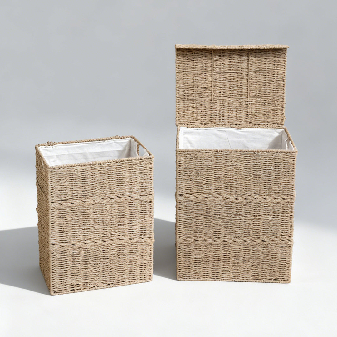 High-quality laundry basket with lid and handles Bowlift
