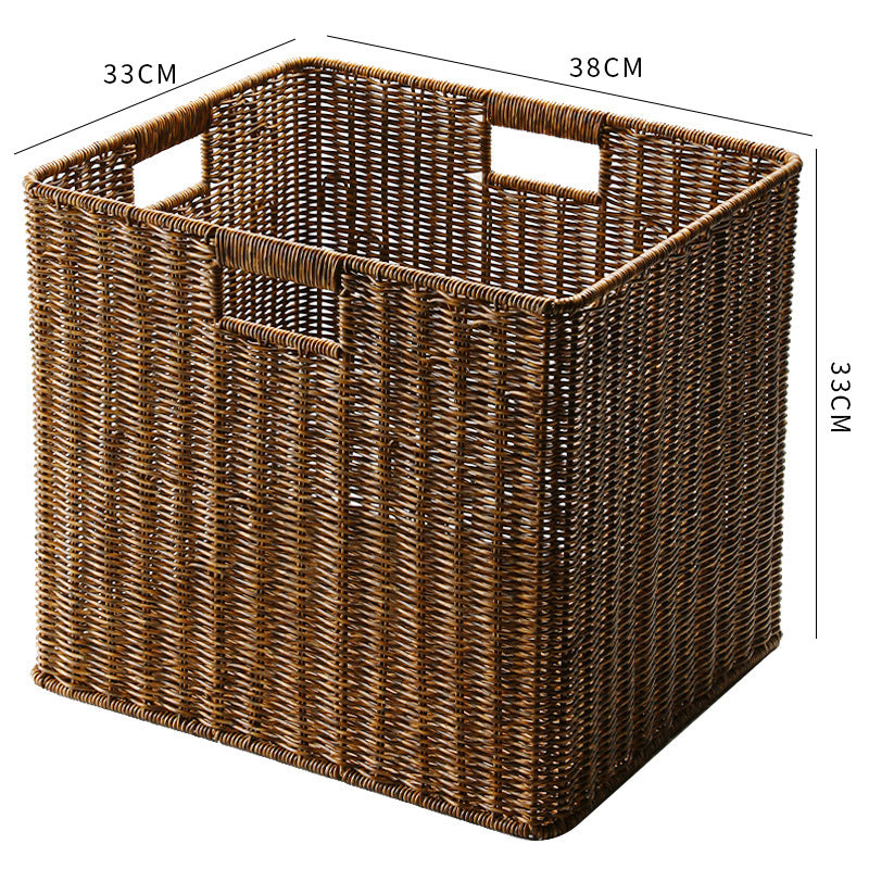 Stylish Rectangular Wicker Storage Bin Bowlift