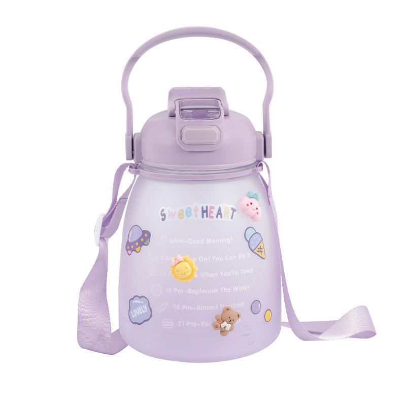 Women’s large water bottle with motivating time display Bowlift