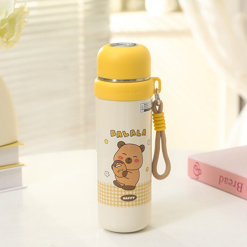 Women Insulated Drinking Bottle with Cute Bear Design Bowlift