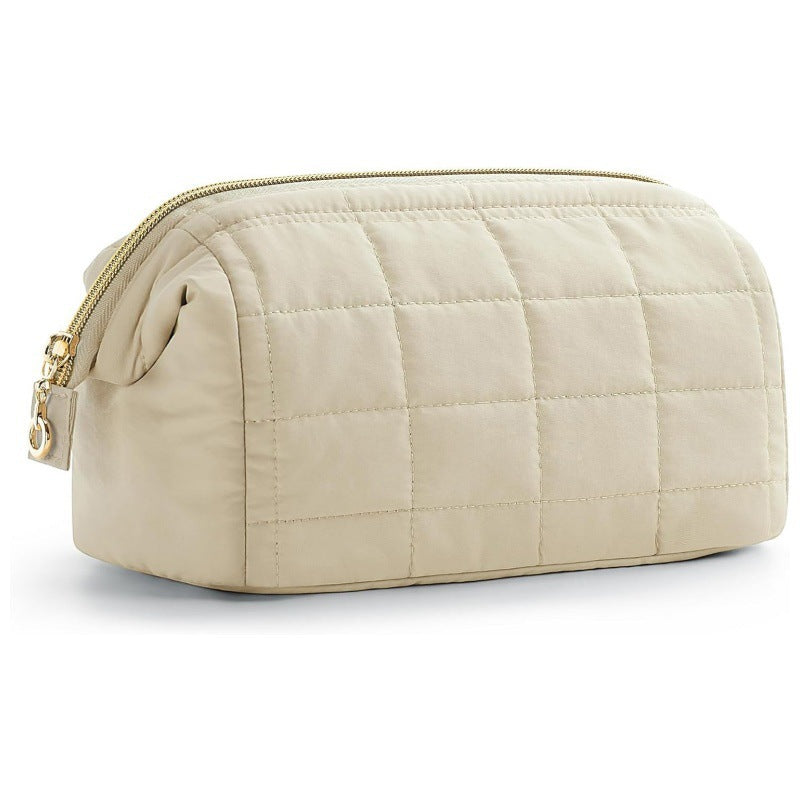 Quilted Cosmetic Organizer Bag Bowlift