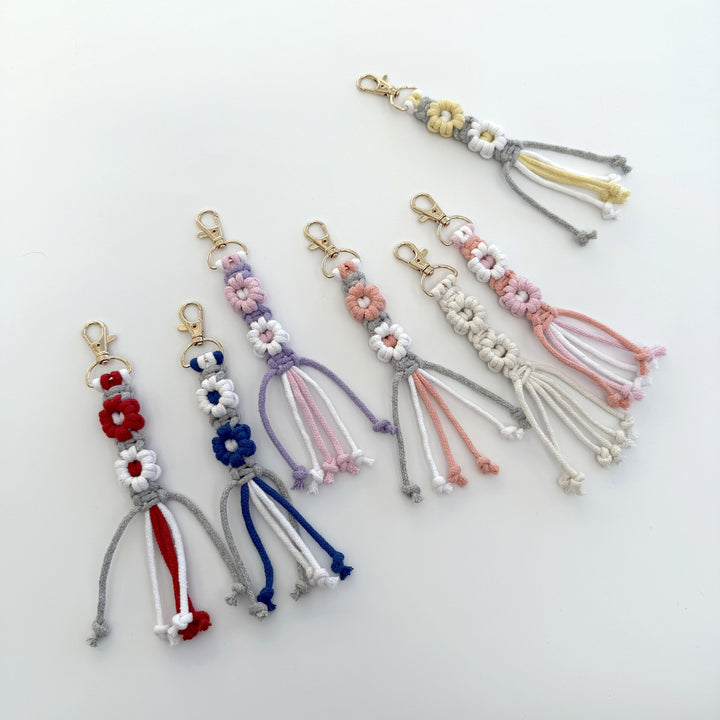Macrame Keychain with Tassel Bowlift