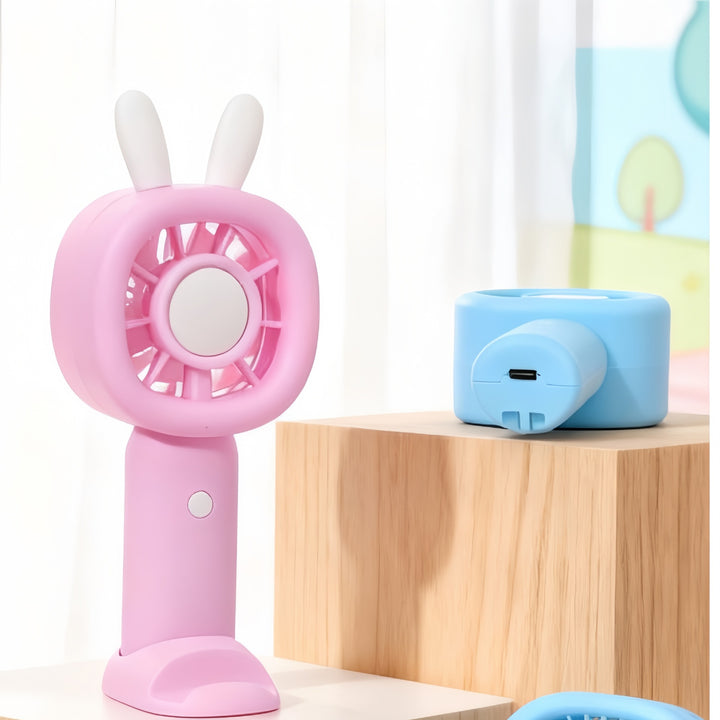 Ladies' portable mini fan in playful bunny design Bowlift