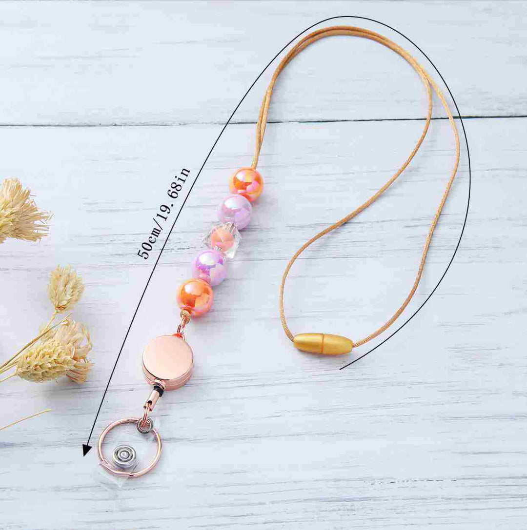 Decorative Beaded ID Badge Lanyard Bowlift