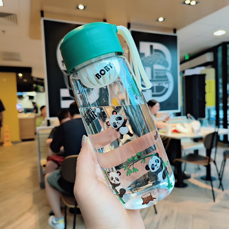 Ladies Playful Water Bottle with Cheerful Panda Design Bowlift