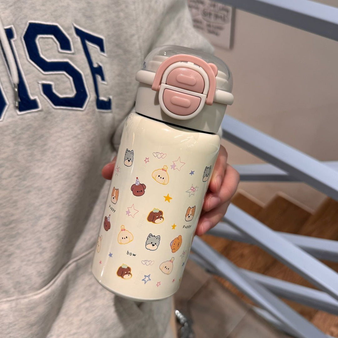 Ladies funny drinking bottle with secure closure system Bowlift