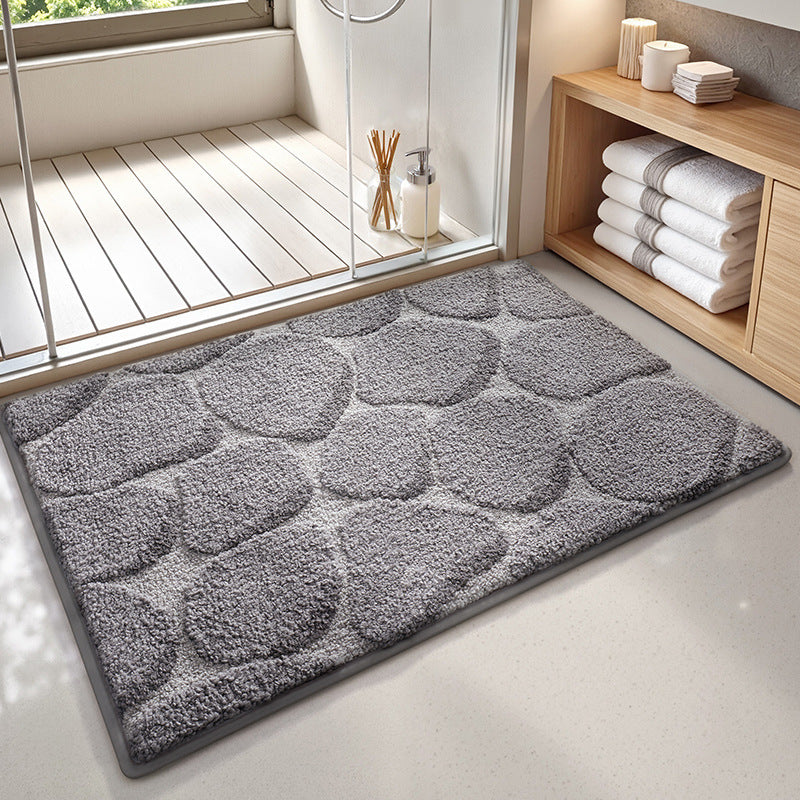 Plush Textured Bath Mat Bowlift