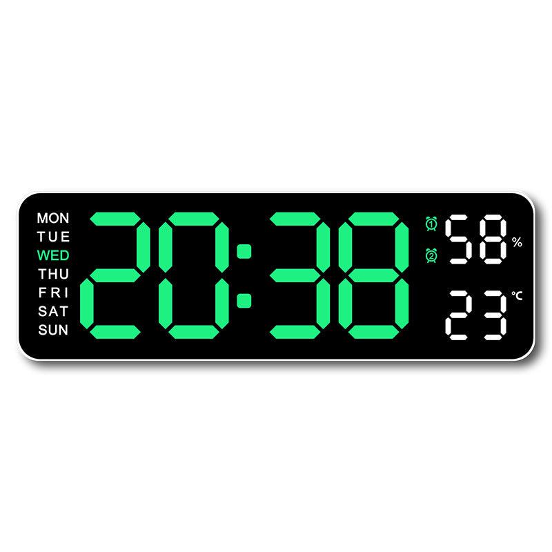 Digital wall clock with temperature and humidity display Bowlift
