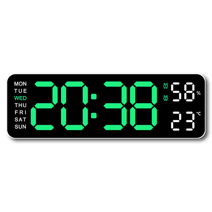 Digital wall clock with temperature and humidity display Bowlift