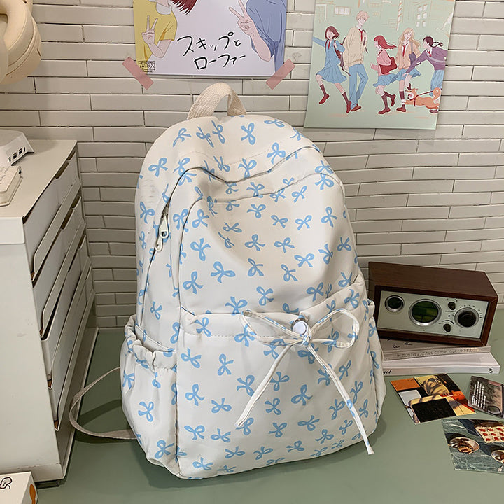 Cute Bow Patterned Backpack