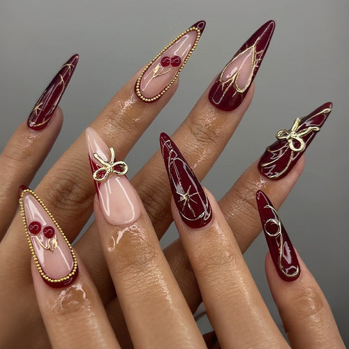 Creative nail art set with glitter accents and elegant decorations Bowlift