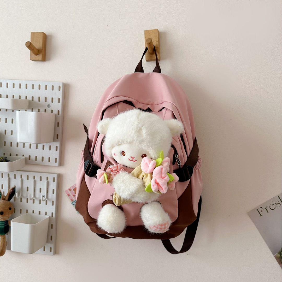 Backpack with Cute Plush Design and Practical Compartments Bowlift