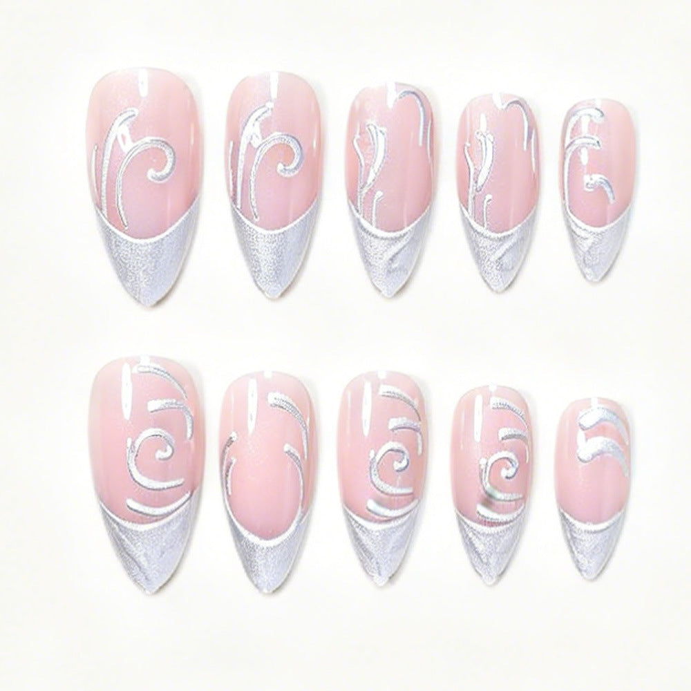 Elaborate Sculpted Press-On Nail Art Bowlift