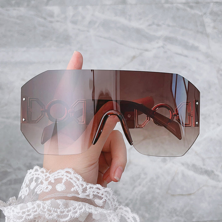 Fashion Statement Wide-Brim Shield Sunglasses Bowlift