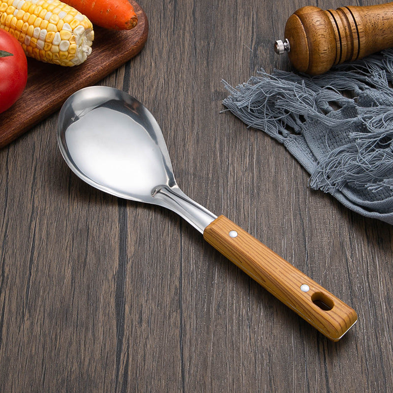 Slotted stainless steel turner spatula with ergonomic wooden handle Bowlift