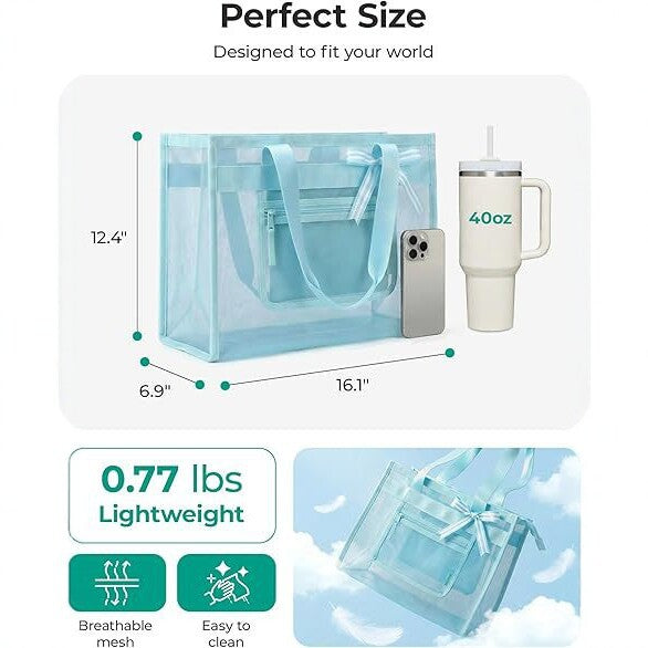 Transparent shopping bag with elegant details Bowlift