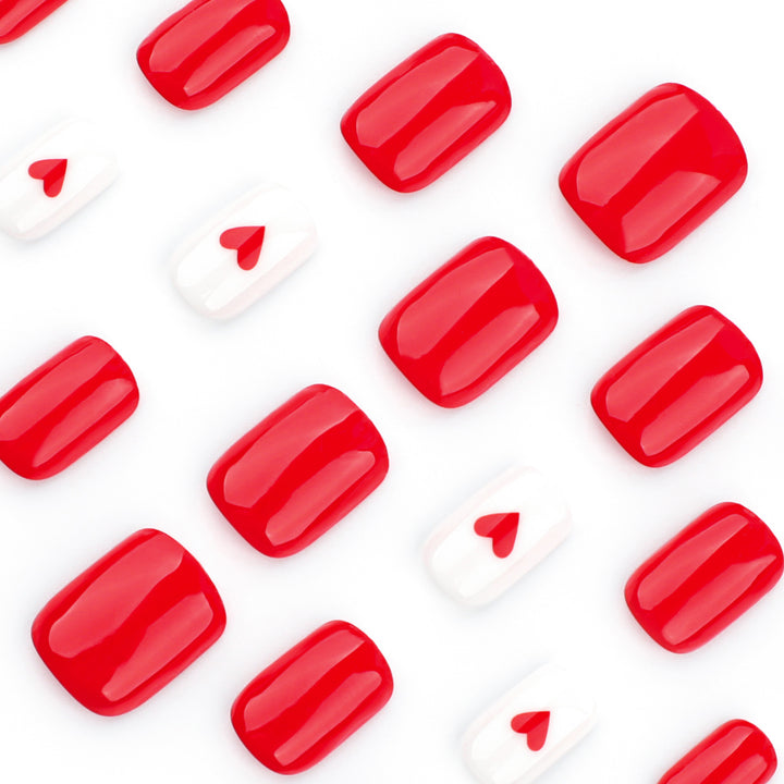 Artistic Nail Design with Heart Design Bowlift