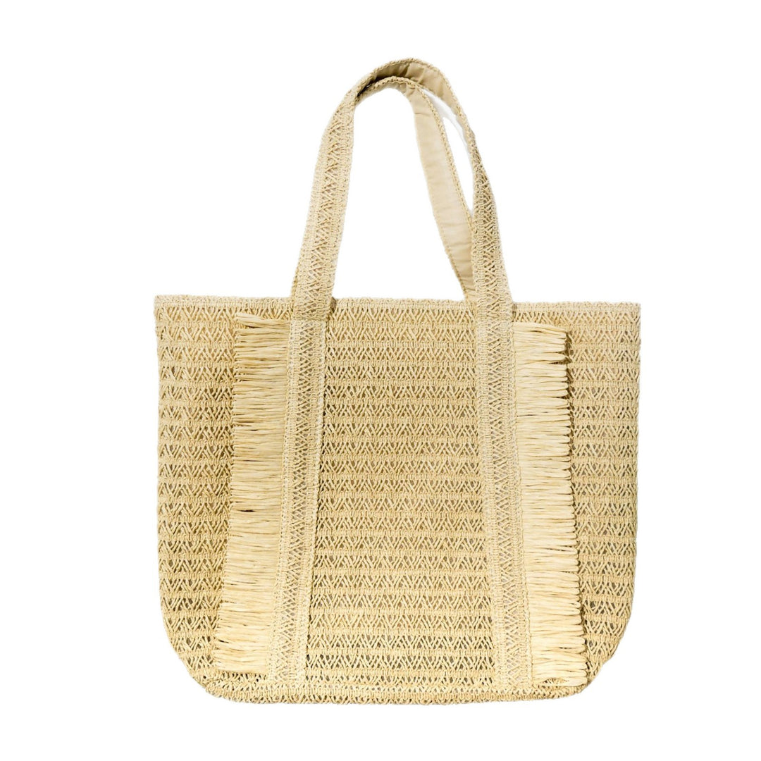 Large Raffia Bag in Natural Style Bowlift