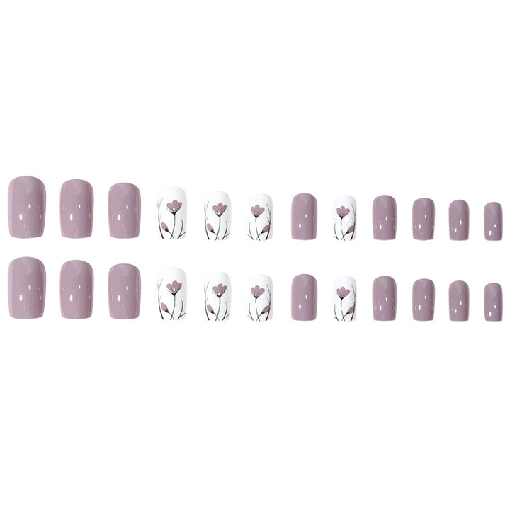Floral Art Press-On Nail Set Bowlift