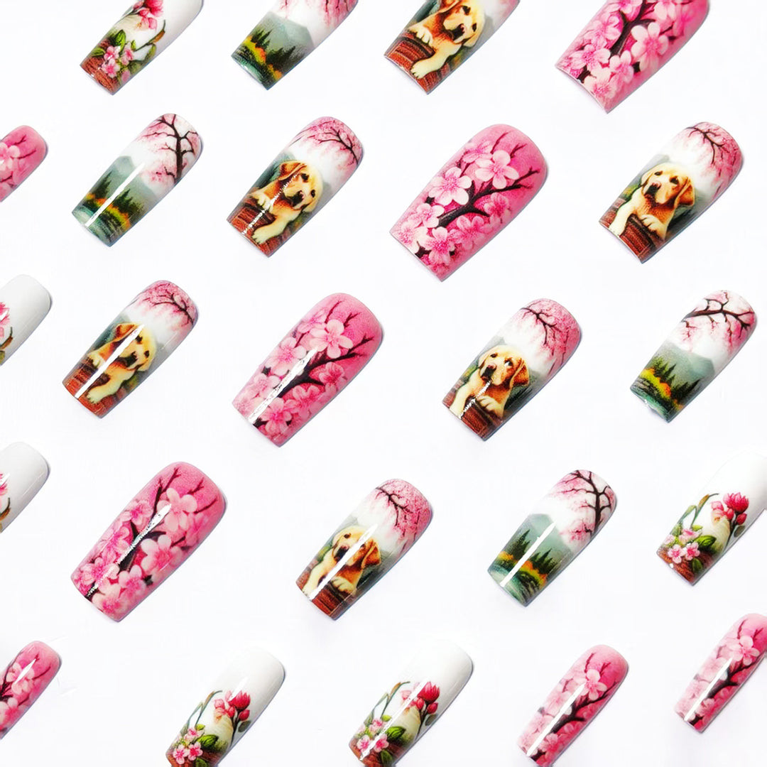 Artistic Pet-Themed 3D Nail Art Bowlift