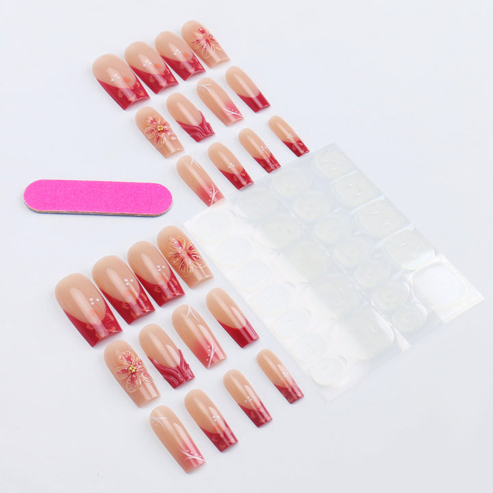 Floral-Embellished Press-On Nails Bowlift