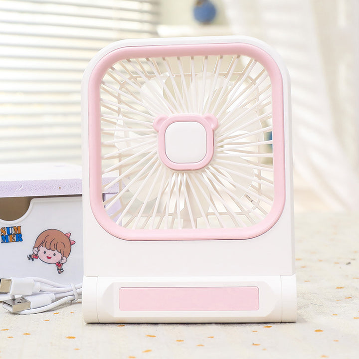 Women's Portable Fan with Cat Ears Bowlift