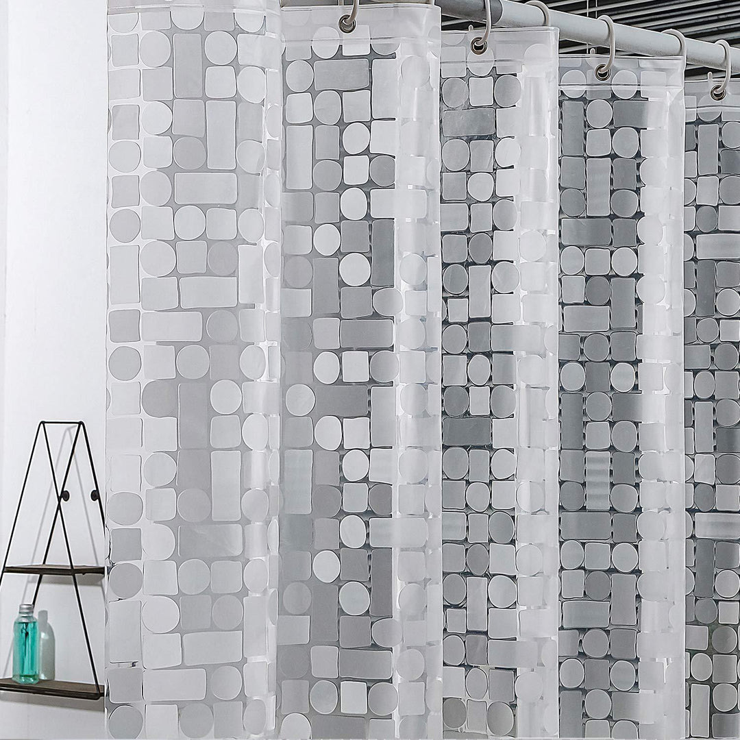 Waterproof Textured Shower Curtain Bowlift