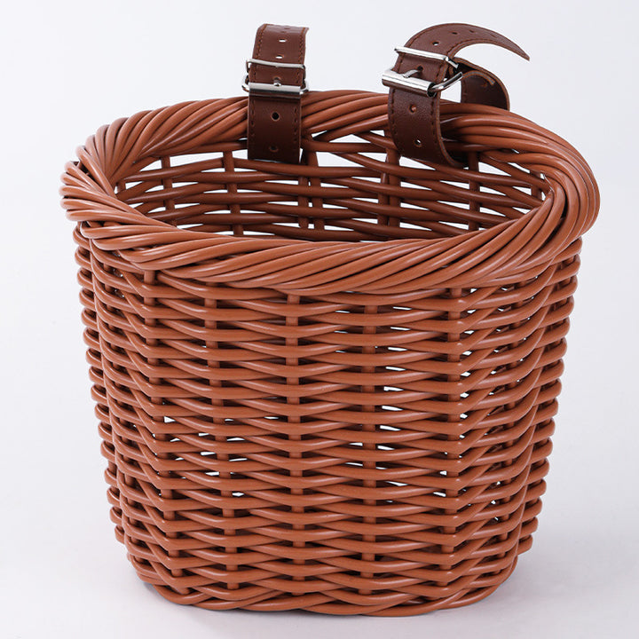 Unisex storage basket with elegant leather handles Bowlift