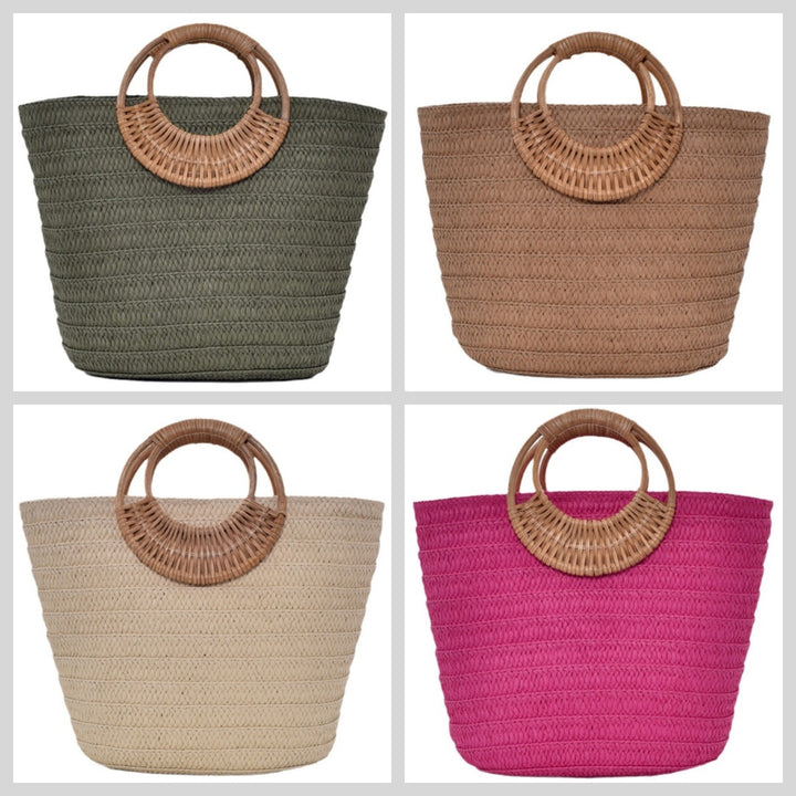 Handbag with Braided Handle Bowlift