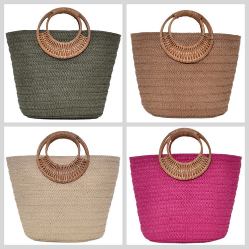 Handbag with Braided Handle Bowlift