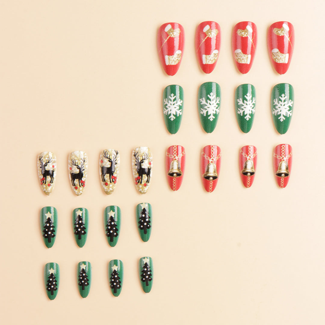 Festive Themed Press-On Nail Art Bowlift