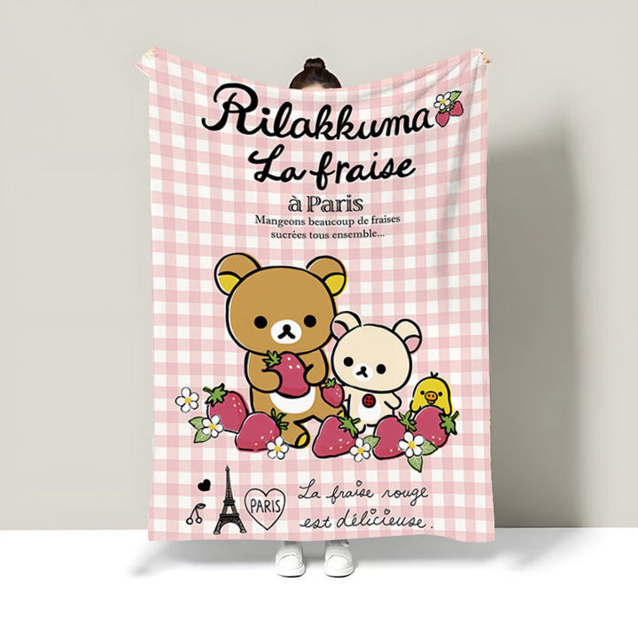 Cute Food-Themed Fleece Throw Blanket