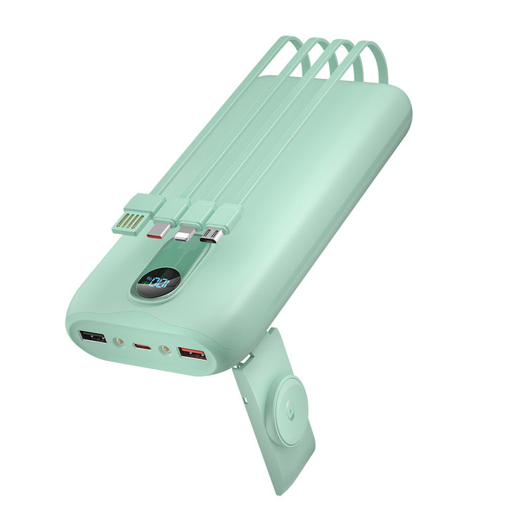 Power bank with integrated charging cables and LCD display Bowlift