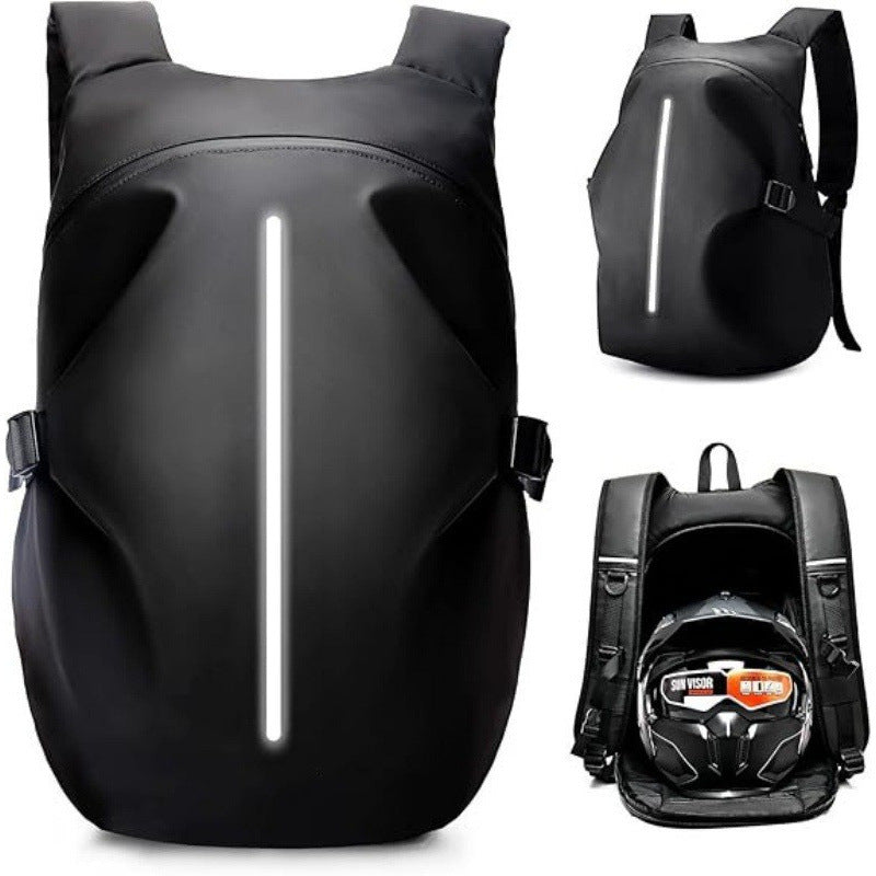 Multifunctional Motorcycle Backpack with Integrated Helmet Bag Bowlift