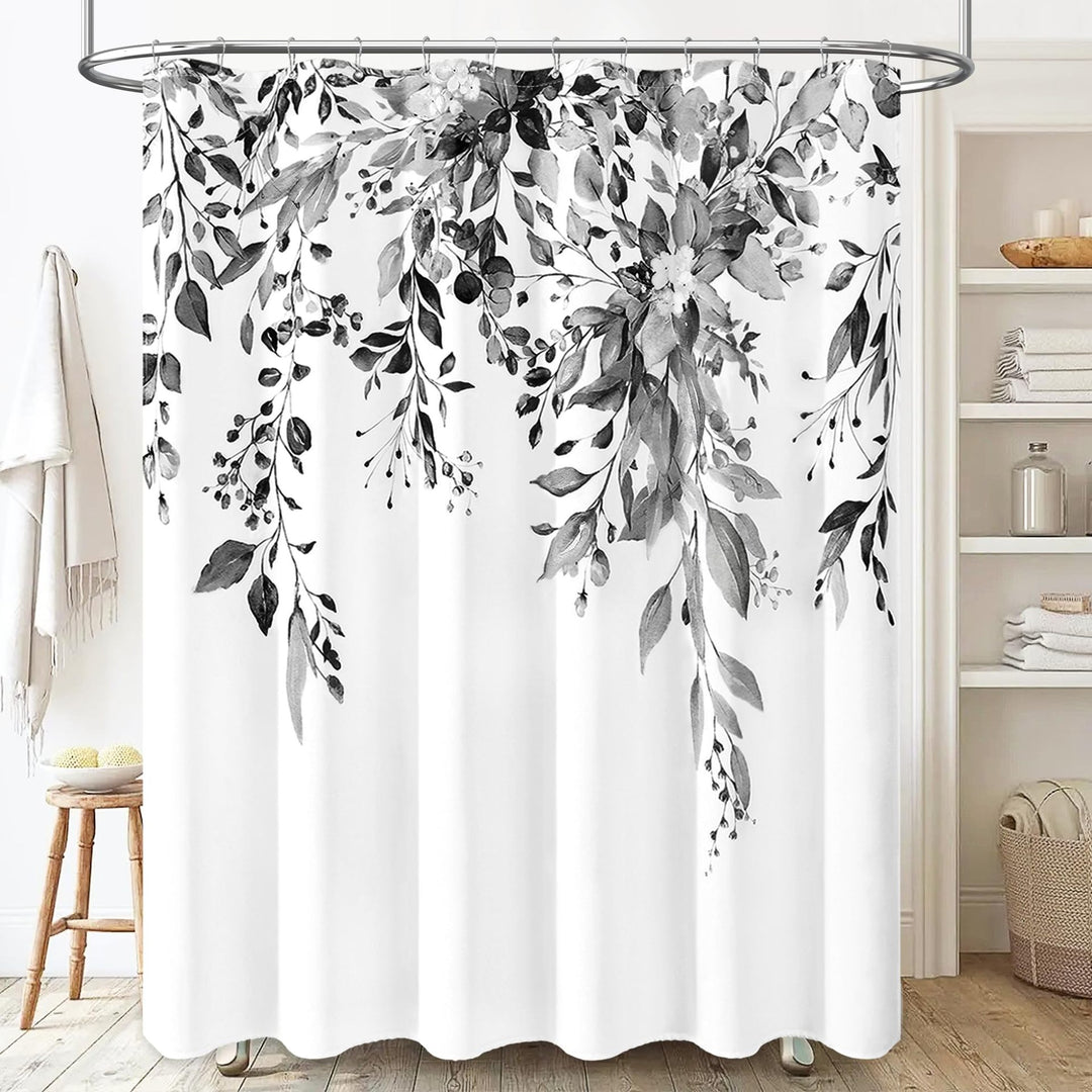 Floral Watercolor Shower Curtain Bowlift