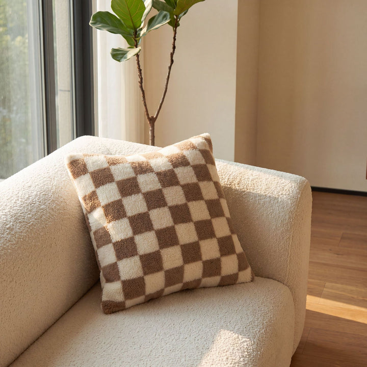 Cozy Checkerboard Decorative Pillow