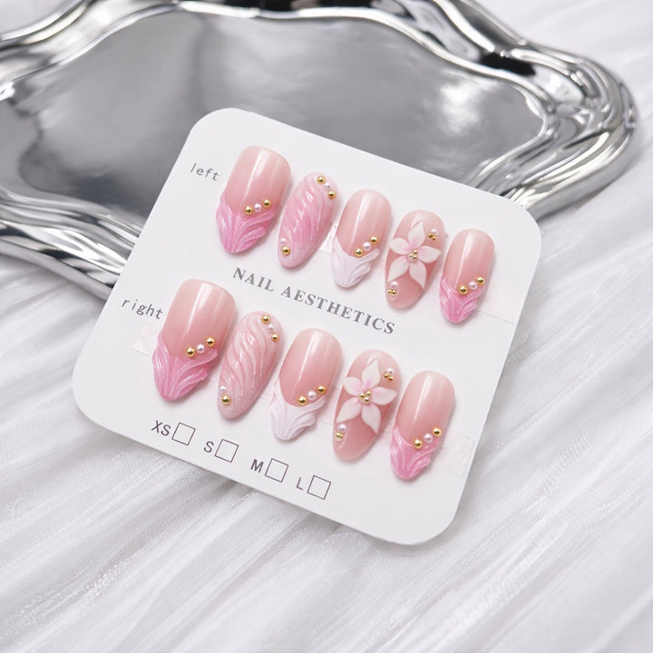 Elegant Floral Nail Set Bowlift