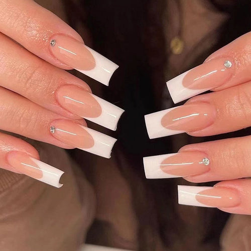 Artful Nail Extensions with Elegant French Tips Bowlift