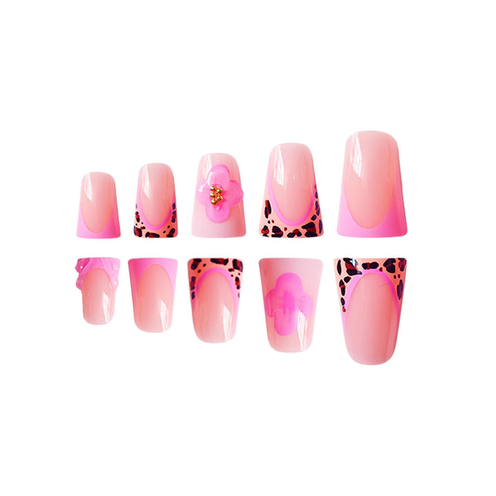 Artistic 3D Decorative Press-On Nail Art Bowlift