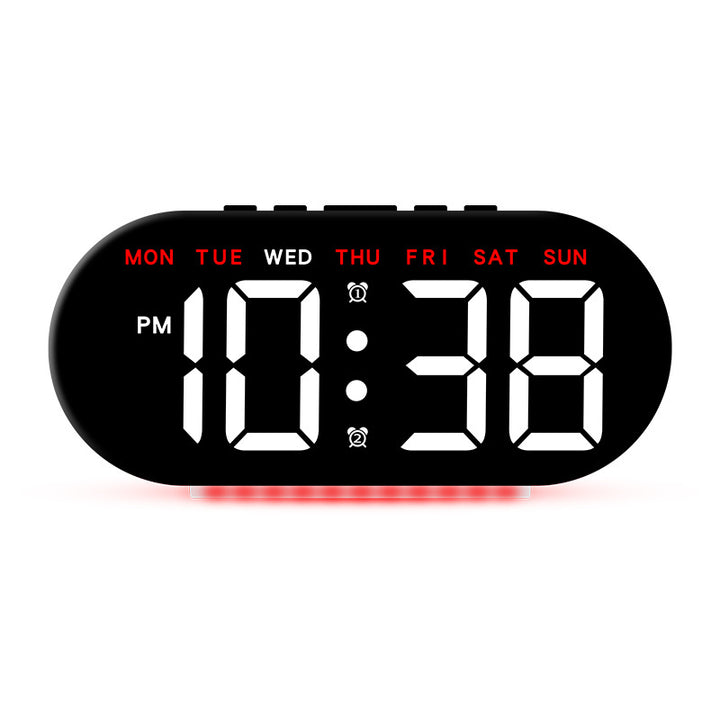 Digital alarm clock with large LED display and multifunctional display Bowlift