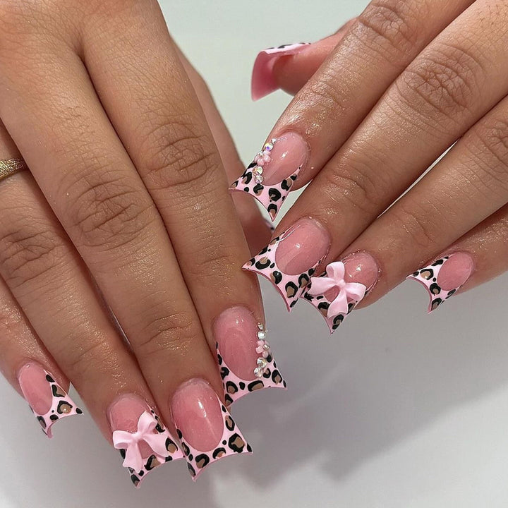 Trendy Animal Print Press-On Nail Set Bowlift