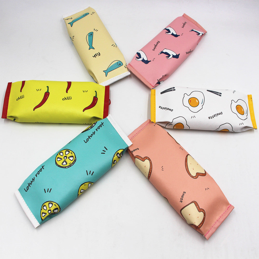 Cute Bread-Themed Zippered Pencil Case Bowlift