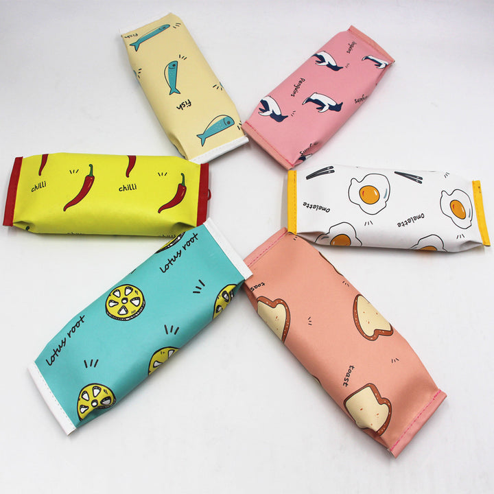 Cute Bread-Themed Zippered Pencil Case Bowlift