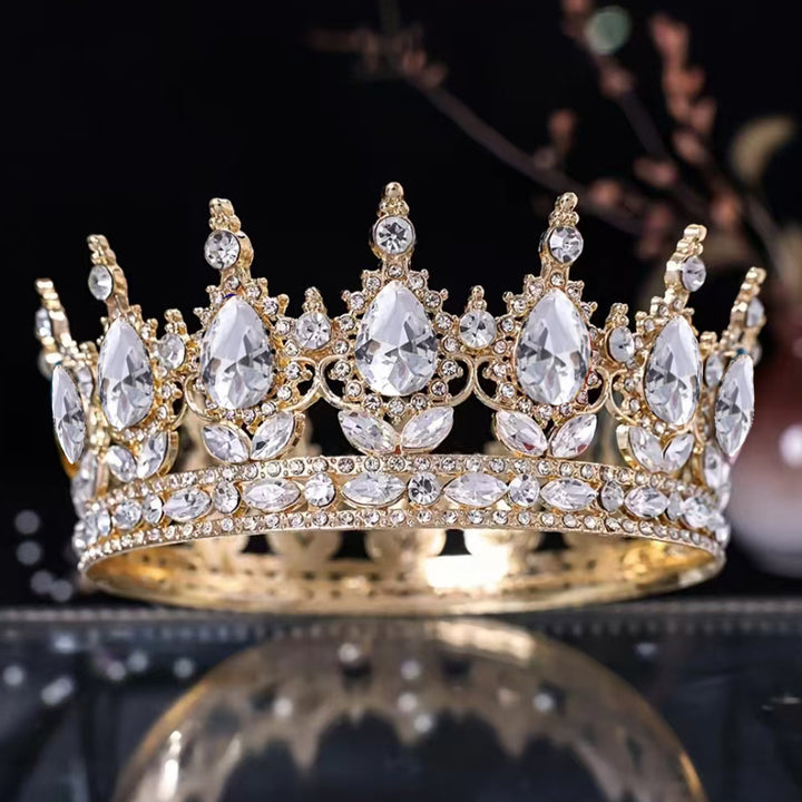 Ladies Luxurious Festive Crown with Shining Gemstones Bowlift